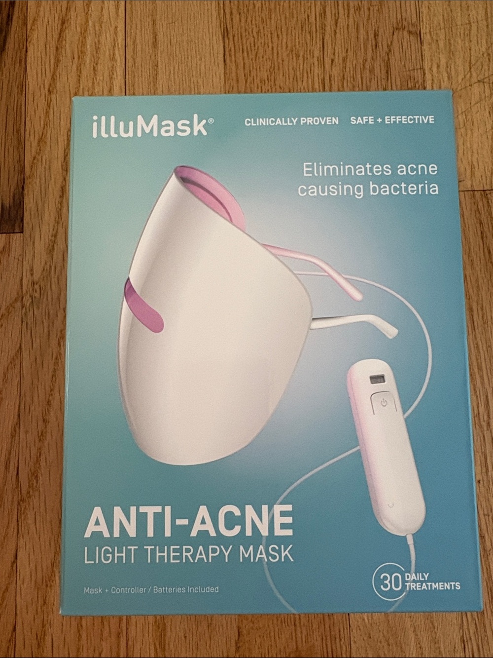 Anti-Acne Light Therapy Mask — White with Pink Accents